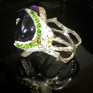 Unique Genuine Amethyst Ring